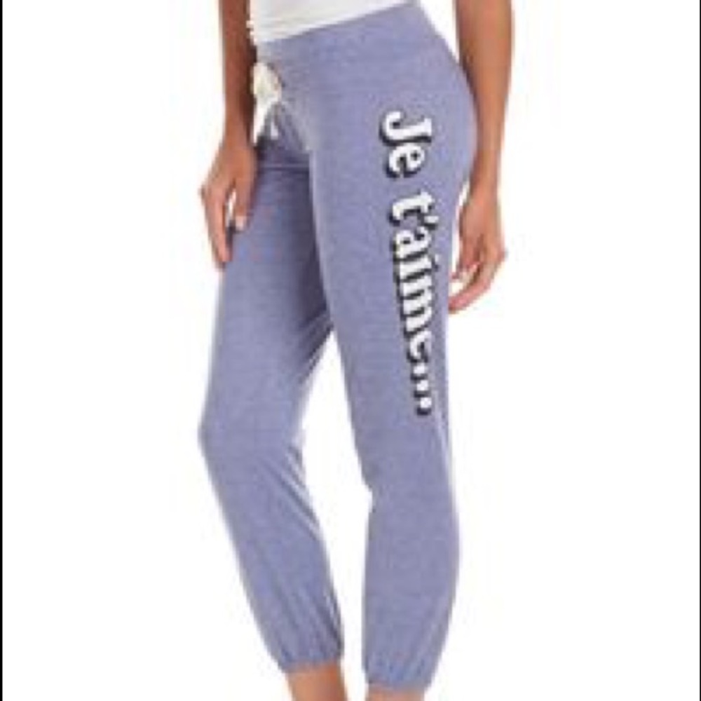 Je T’aime love jogger sweats sweat pants blue xs